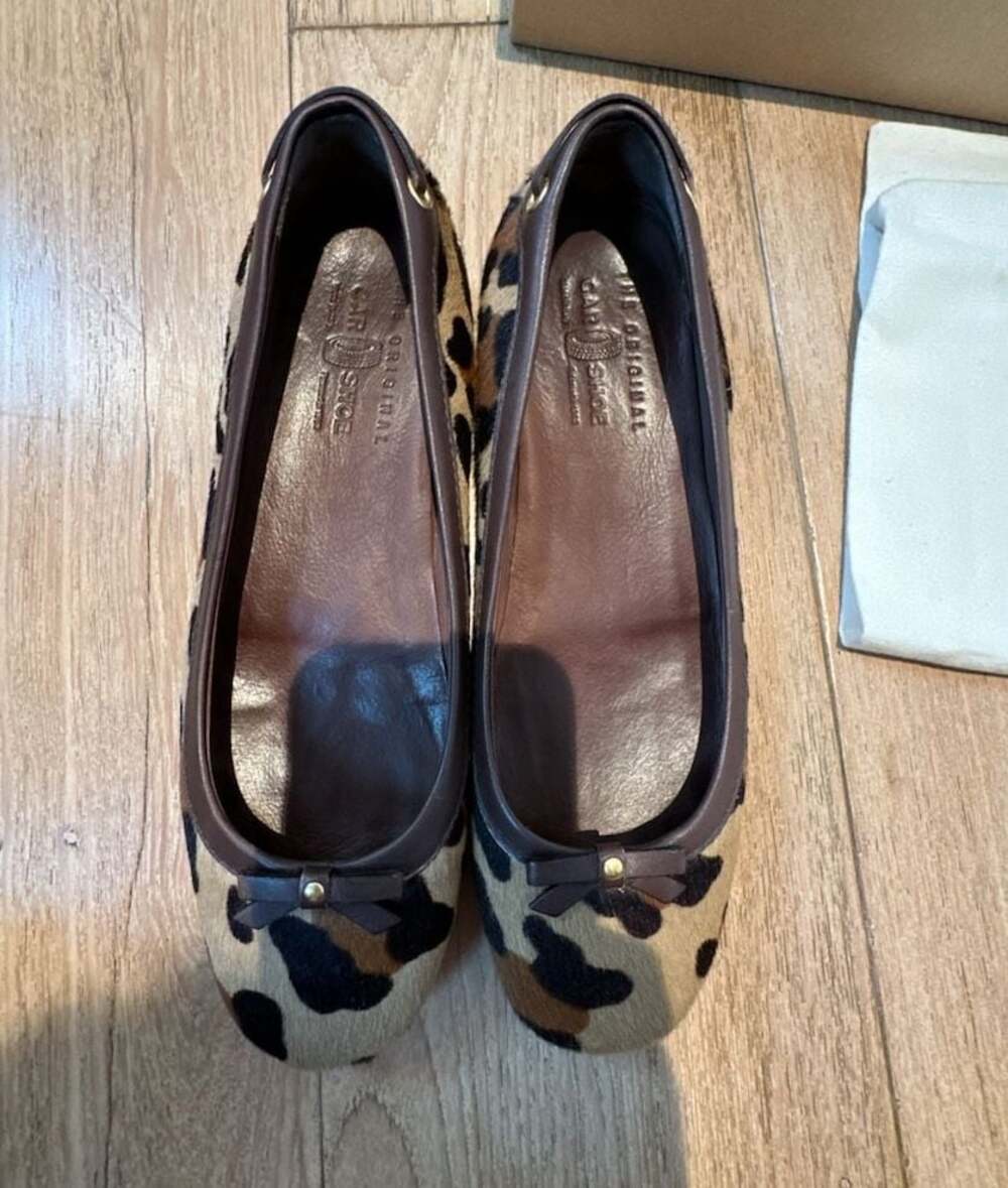 The Original Car Shoe Leopard Print Women's Flat Shoes with Box and Dust Bag
